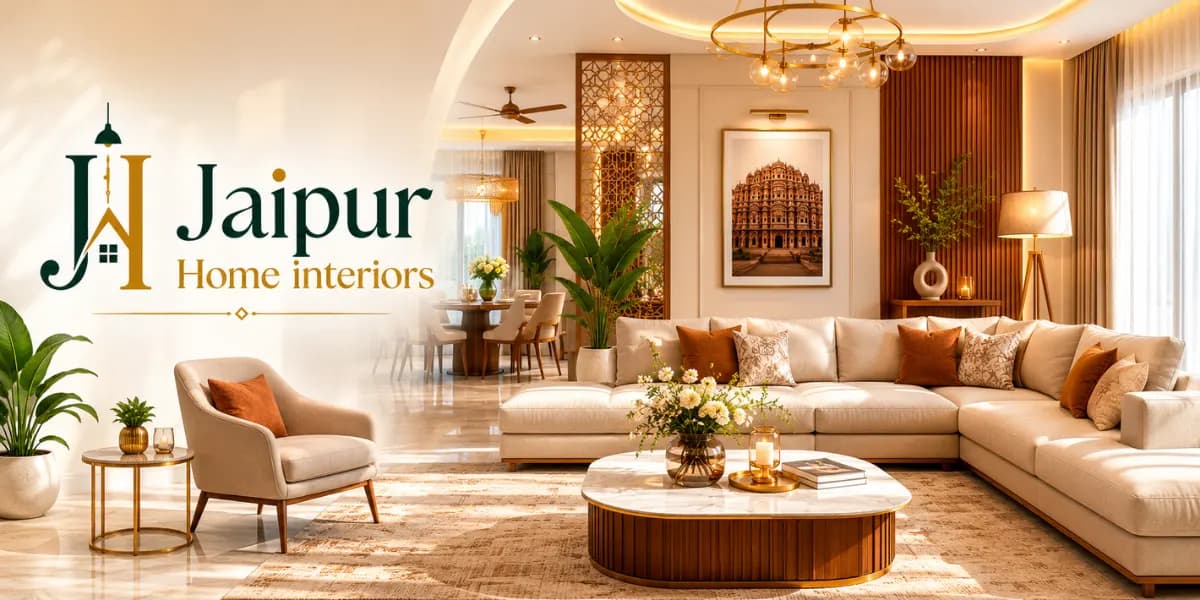 Modern home interior design in Jaipur — modular kitchen, wardrobes and living room